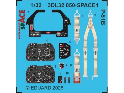 North American P-51 B - Space Set (For Eduard Kits) - image 1
