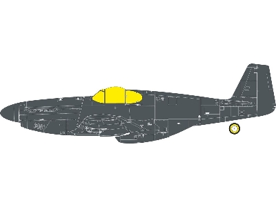 North American P-51 B (Malcolm Hood Canopy) - Tface Mask Set (For Eduard Kits) - image 1