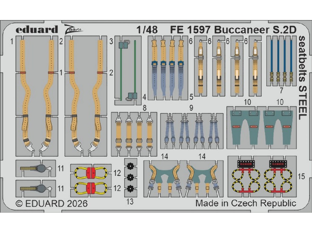 Blackburn Buccaneer S.2d - Seatbelts Steel Zoom Set (For Trumpeter Kits) - image 1