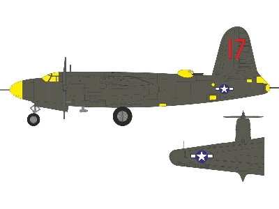 Martin B-26 C-45 Marauder - Us National Insignia & Tail Marking (For Icm Kits) - image 1