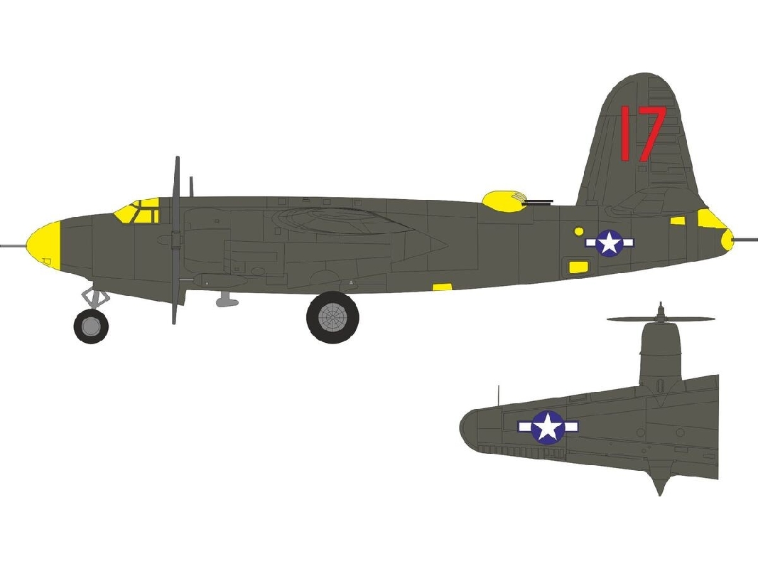 Martin B-26 C-45 Marauder - Us National Insignia & Tail Marking (For Icm Kits) - image 1