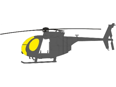 Hughes Ah-6 J - Tface Mask Set (For Icm Kits) - image 1