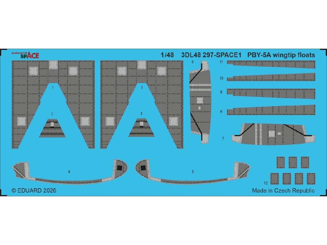 Consolidated Pby-5 A Catalina - Wingtip Floats Space Set (For Eduard And Revell Kits) - image 1