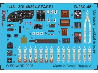 Martin B-26 C-45 Marauder - Cockpit  & Nose Space Set (For Icm Kits) - image 1