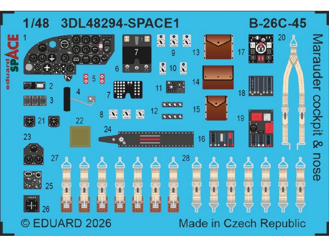 Martin B-26 C-45 Marauder - Cockpit  & Nose Space Set (For Icm Kits) - image 1