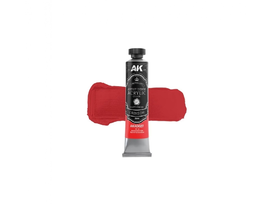 Akad027 Artist Dense Acrylic - Crimson - image 1