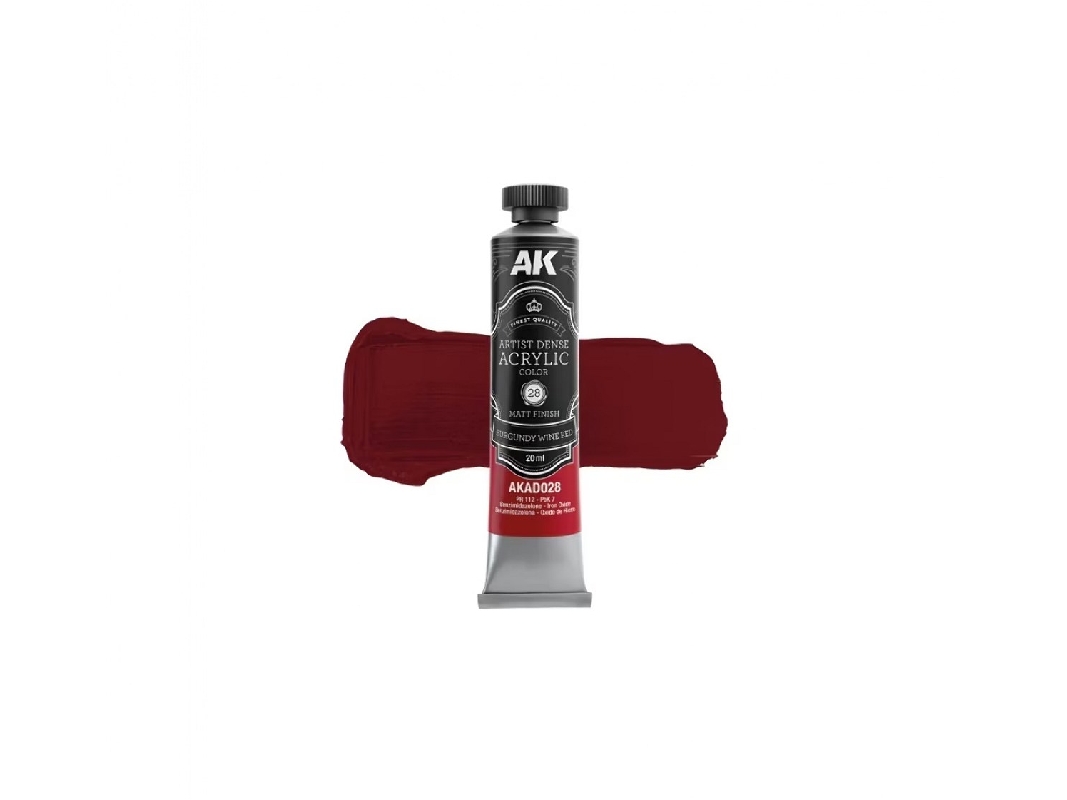 Akad028 Artist Dense Acrylic - Burgundy Wine Red - image 1