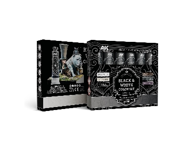 Akad104 Artist Dense Acrylic Colors - Black & White Color Set - image 1