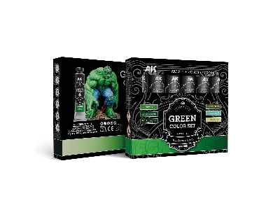 Akad109 Artist Dense Acrylic Colors - Green Color Set - image 1