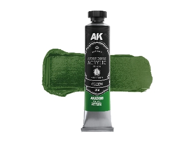 Akad109 Artist Dense Acrylic Colors - Green Color Set - image 2