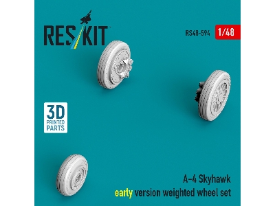 Douglas A-4 Skyhawk - Early Version Weighted Wheel Set (3d-printed) - image 1