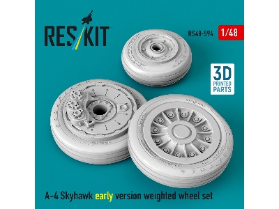 Douglas A-4 Skyhawk - Early Version Weighted Wheel Set (3d-printed) - image 3