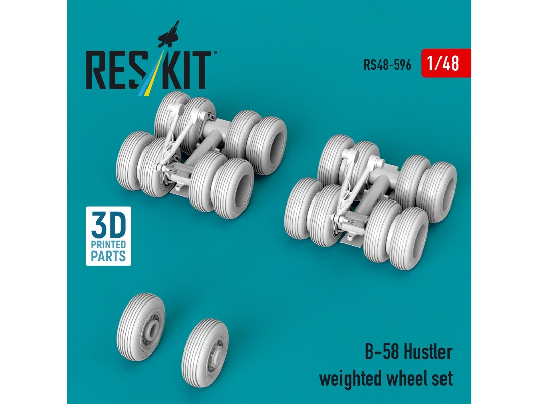 Convair B-58 Hustler - Weighted Wheel Set (3d-printed) - image 1