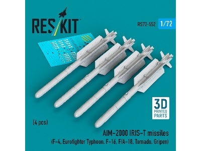 Aim-2000 Iris-t Missiles (4 Pcs / 3d-printed) - image 1