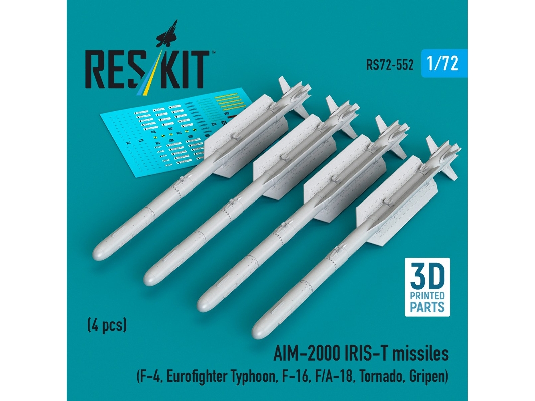 Aim-2000 Iris-t Missiles (4 Pcs / 3d-printed) - image 1