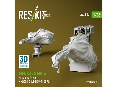 Merkava Mk.4 - Mg Set Volume 3 (2 Pcs) + Machine Gun Mounts (2 Pcs) (For Meng Kits / 3d-printed) - image 3