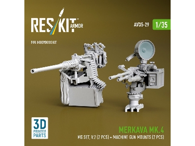 Merkava Mk.4 - Mg Set Volume 2 (2 Pcs) + Machine Gun Mounts (2 Pcs) (For Hobby Boss Kits / 3d-printed) - image 3