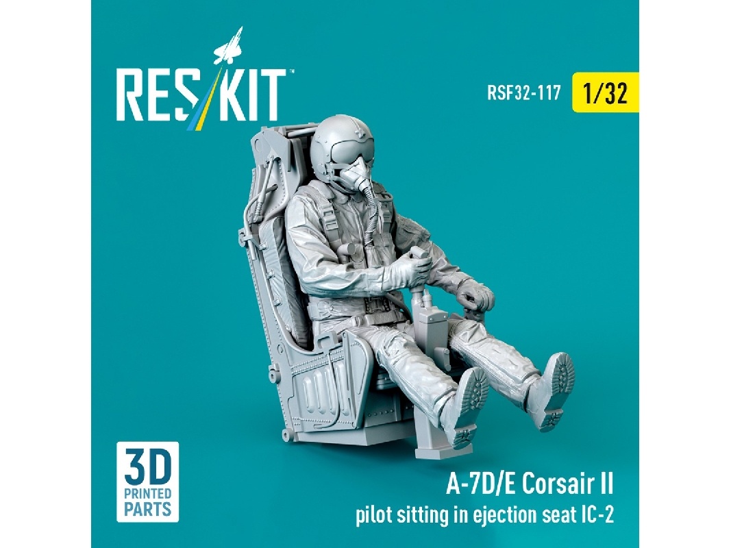 A-7 D/E Corsair Ii - Pilot Sitting In Ejection Seat Ic-2 (1 Figure / 3d-printed) - image 1