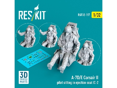 A-7 D/E Corsair Ii - Pilot Sitting In Ejection Seat Ic-2 (1 Figure / 3d-printed) - image 2