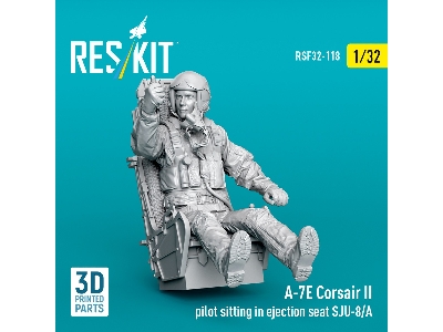A-7 E Corsair Ii - Pilot Sitting In Ejection Seat Sju-8/A (1 Figure / 3d-printed) - image 1