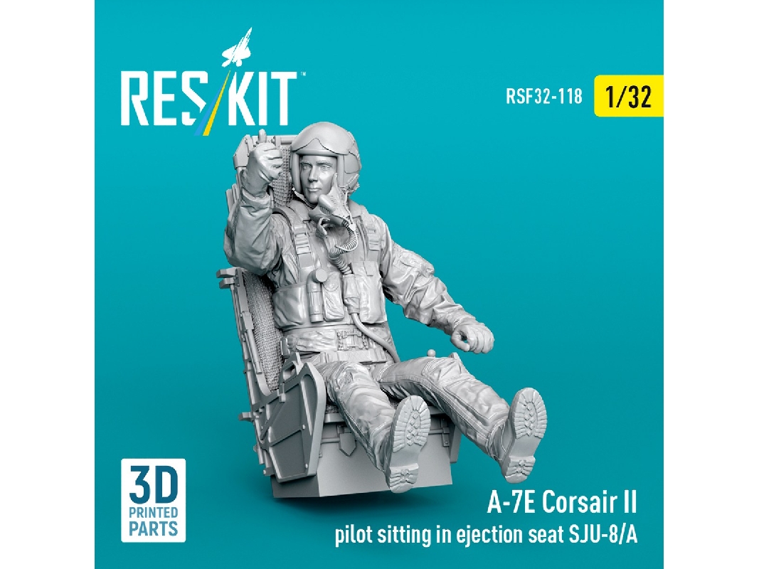 A-7 E Corsair Ii - Pilot Sitting In Ejection Seat Sju-8/A (1 Figure / 3d-printed) - image 1