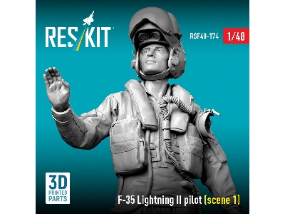 Lockheed Martin F-35 Lightning Ii - Pilot Scene 1 (1 Figure / 3d-printed) - image 3