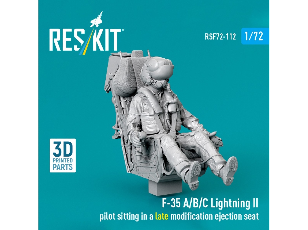 Lockheed Martin F-35 A/B/C Lightning Ii - Pilot Sitting In A Late Modification Ejection Seat (1 Figure / 3d-printed) - image 1