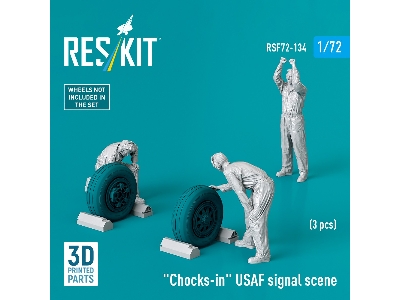 "chocks-in" Usaf Signal Scene (3 Figures / 3-d Printed) - image 1