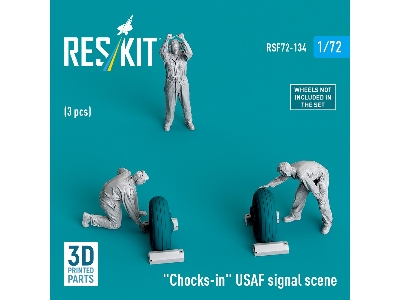 "chocks-in" Usaf Signal Scene (3 Figures / 3-d Printed) - image 2