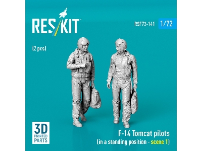 Grumman F-14 Tomcat Pilots - In A Standing Position Scene 1 (2 Figures / 3d-printed) - image 1