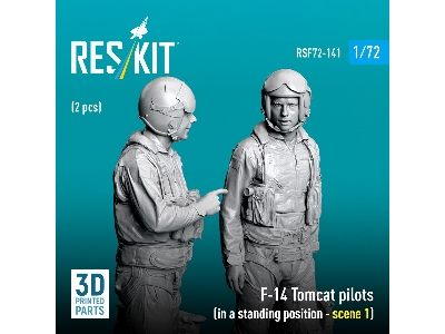 Grumman F-14 Tomcat Pilots - In A Standing Position Scene 1 (2 Figures / 3d-printed) - image 3