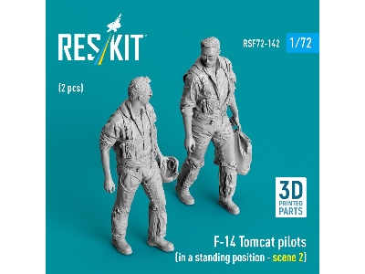 Grumman F-14 Tomcat Pilots - In A Standing Position Scene 2 (2 Figures / 3d-printed) - image 2