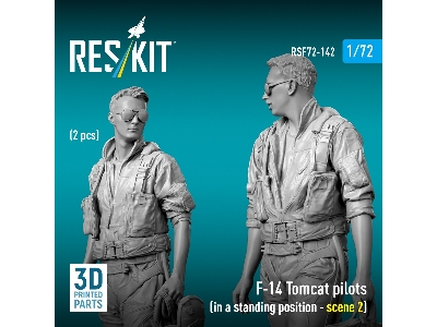 Grumman F-14 Tomcat Pilots - In A Standing Position Scene 2 (2 Figures / 3d-printed) - image 3