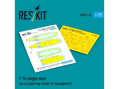 F-16 Single-seat - Pre-cut Painting Masks (For Hasegawa Kits) - image 1