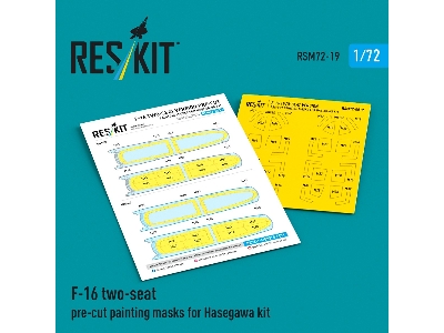 F-16 Two-seat - Pre-cut Painting Masks (For Hasegawa Kits) - image 1