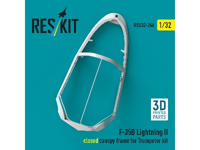 Lockheed Martin F-35 B Lightning Ii - Closed Canopy Frame (For Trumpeter Kits / 3d-printed) - image 2