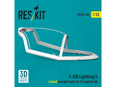 Lockheed Martin F-35 B Lightning Ii - Closed Canopy Frame (For Trumpeter Kits / 3d-printed) - image 3
