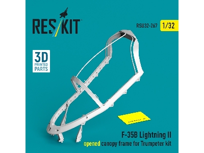 Lockheed Martin F-35 B Lightning Ii - Opened Canopy Frame (For Trumpeter Kits / 3d-printed) - image 1