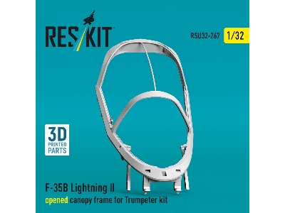Lockheed Martin F-35 B Lightning Ii - Opened Canopy Frame (For Trumpeter Kits / 3d-printed) - image 3