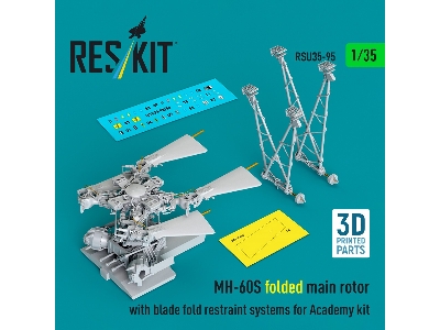 Sikorsky Mh-60s - Folded Main Rotor With Blade Fold Restraint Systems (For Academy Kits / 3d-printed) - image 1