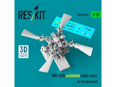 Sikorsky Mh-60s - Unfolded Main Rotor (For Academy Kits / 3d-printed) - image 1