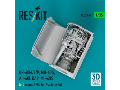 Sikorsky Uh-60m/L/P, Mh-60g, Ah-60l Dap And Mh-60s - Left Engine T700 (For Academy Kits / 3d-printed) - image 2