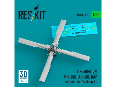 Sikorsky Uh-60m/L/P, Mh-60g And Ah-60l Dap - Tail Rotor (For Academy Kits / 3d-printed) - image 2