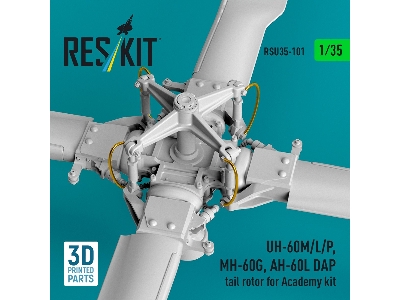 Sikorsky Uh-60m/L/P, Mh-60g And Ah-60l Dap - Tail Rotor (For Academy Kits / 3d-printed) - image 3