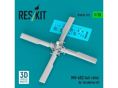 Sikorsky Mh-60s - Tail Rotor (For Academy Kits / 3d-printed) - image 2