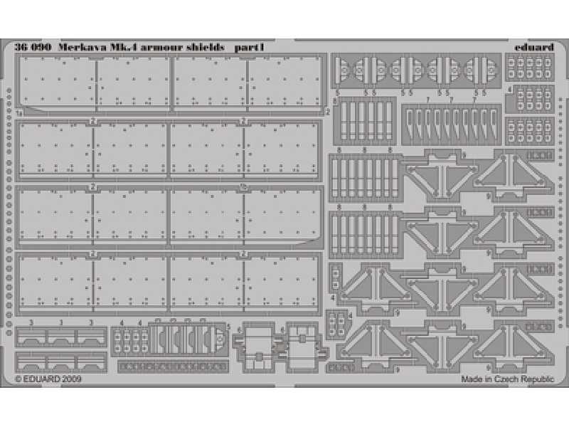 Merkava Mk. IV armour shields 1/35 - Academy Minicraft - image 1