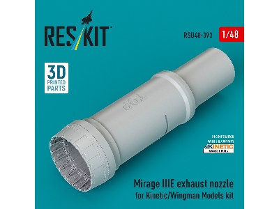 Dassault Mirage Iii E - 3d-printed Exhaust Nozzle (For Kinetic / Wingman Models Kits) - image 1