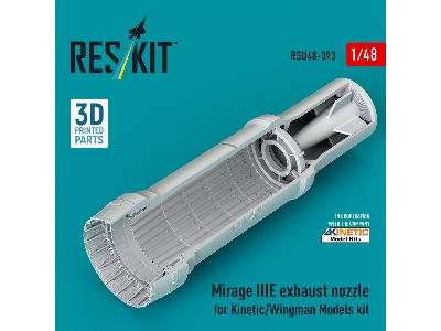 Dassault Mirage Iii E - 3d-printed Exhaust Nozzle (For Kinetic / Wingman Models Kits) - image 2