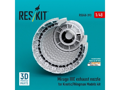 Dassault Mirage Iii E - 3d-printed Exhaust Nozzle (For Kinetic / Wingman Models Kits) - image 3