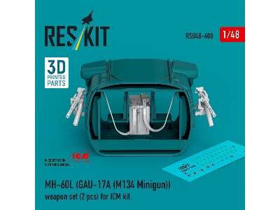 Sikorsky Mh-60l - 3d-printed Gau-17a (M134 Minigun) Weapon Set (2 Pcs / For Icm Kits) - image 2